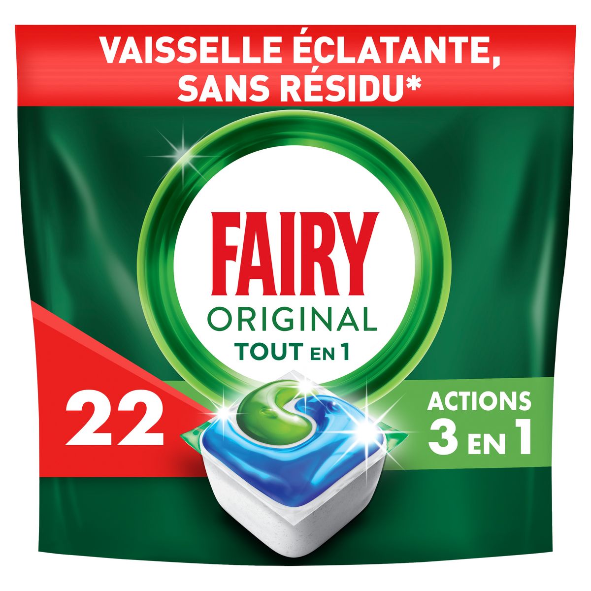 FAIRY Capsules lave-vaisselle Tout en 1 22 capsules