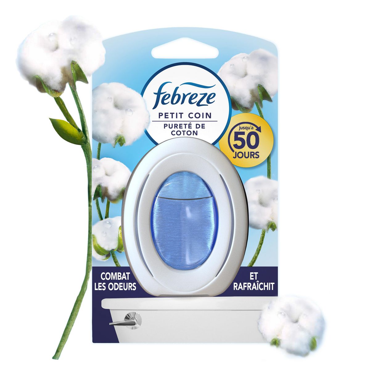 FEBREZE Gel désodorisant pureté de coton 7,5ml 1 pièce
