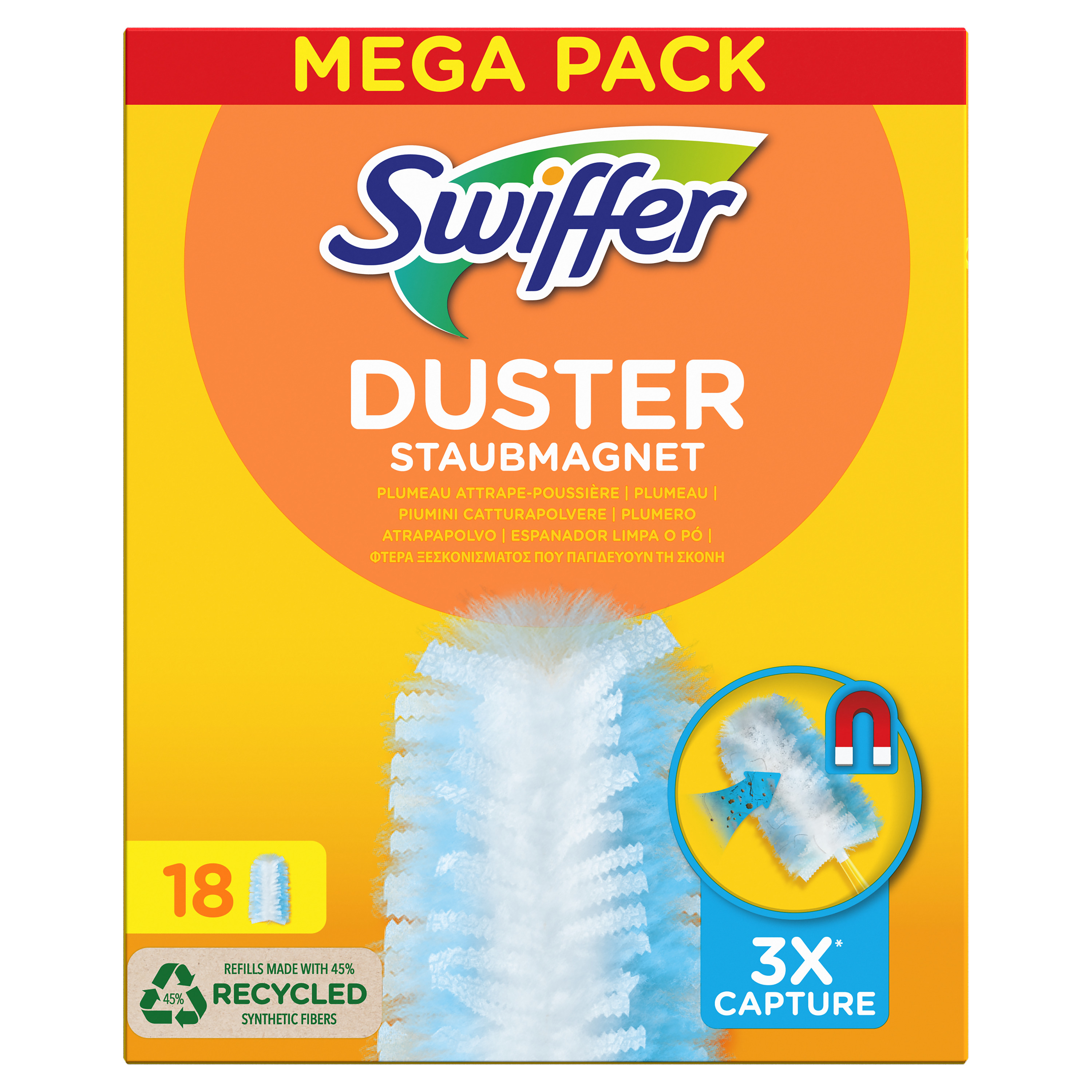 Voir la diapositive 2 : SWIFFER Duster Recharges pour plumeau 18 pièces