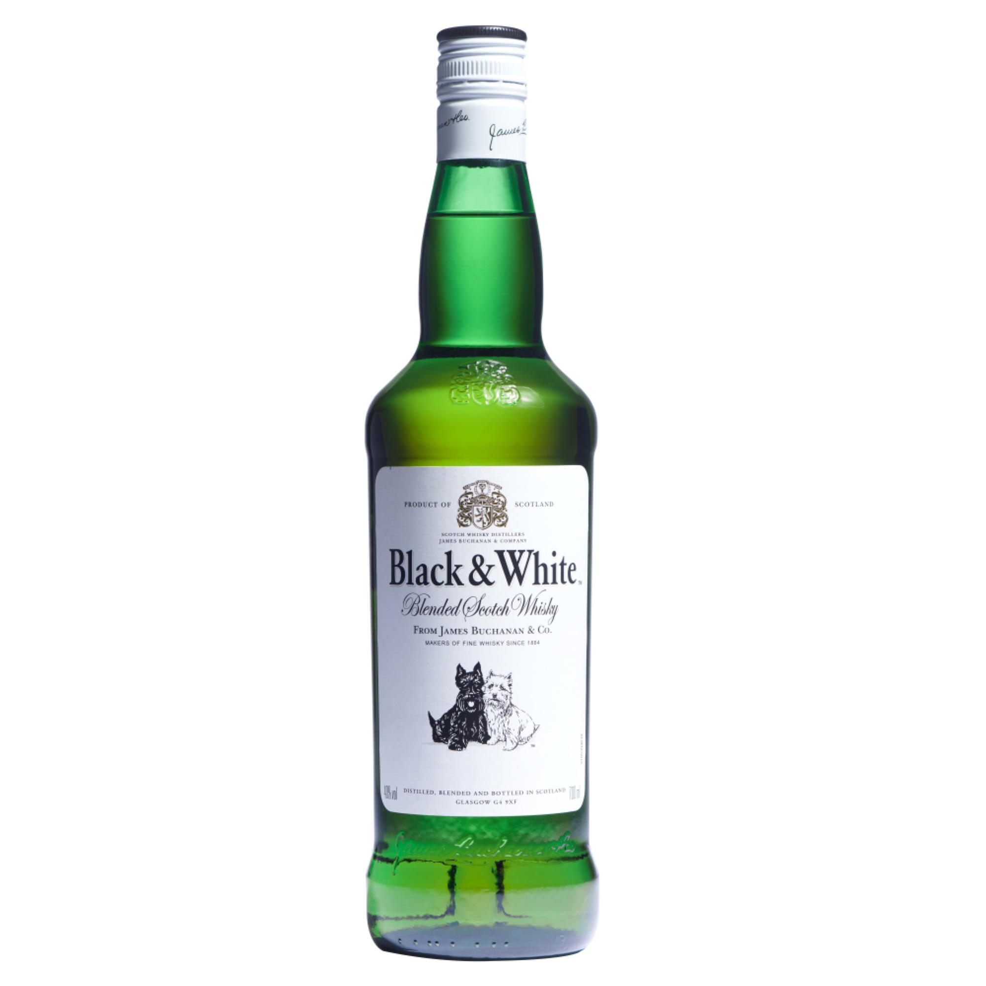 BLACK & WHITE Whisky Blended écossais 40% 70cl