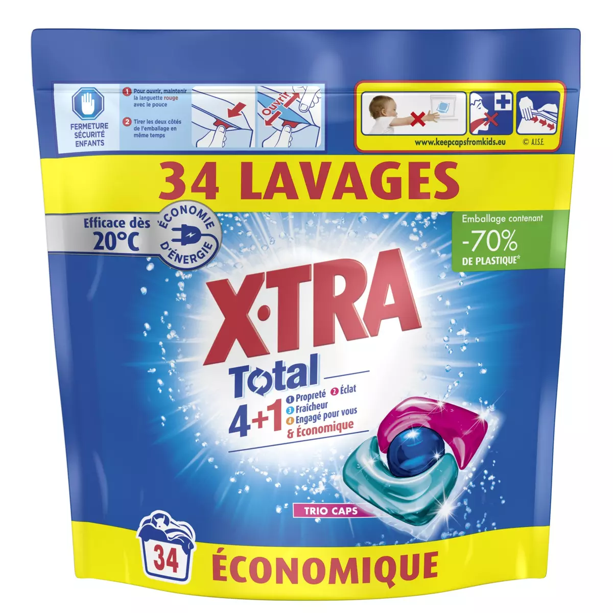 X-TRA Lessive capsule total 4+1 34 capsules