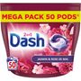 Voir la diapositive 1 : DASH Pods Lessive capsules 2 en 1 jasmin et rose de mai 50 capsules