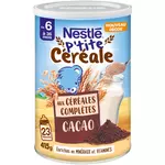 NESTLE P'tite céréale aux céréales complètes cacao en poudre dès 6 mois 415g