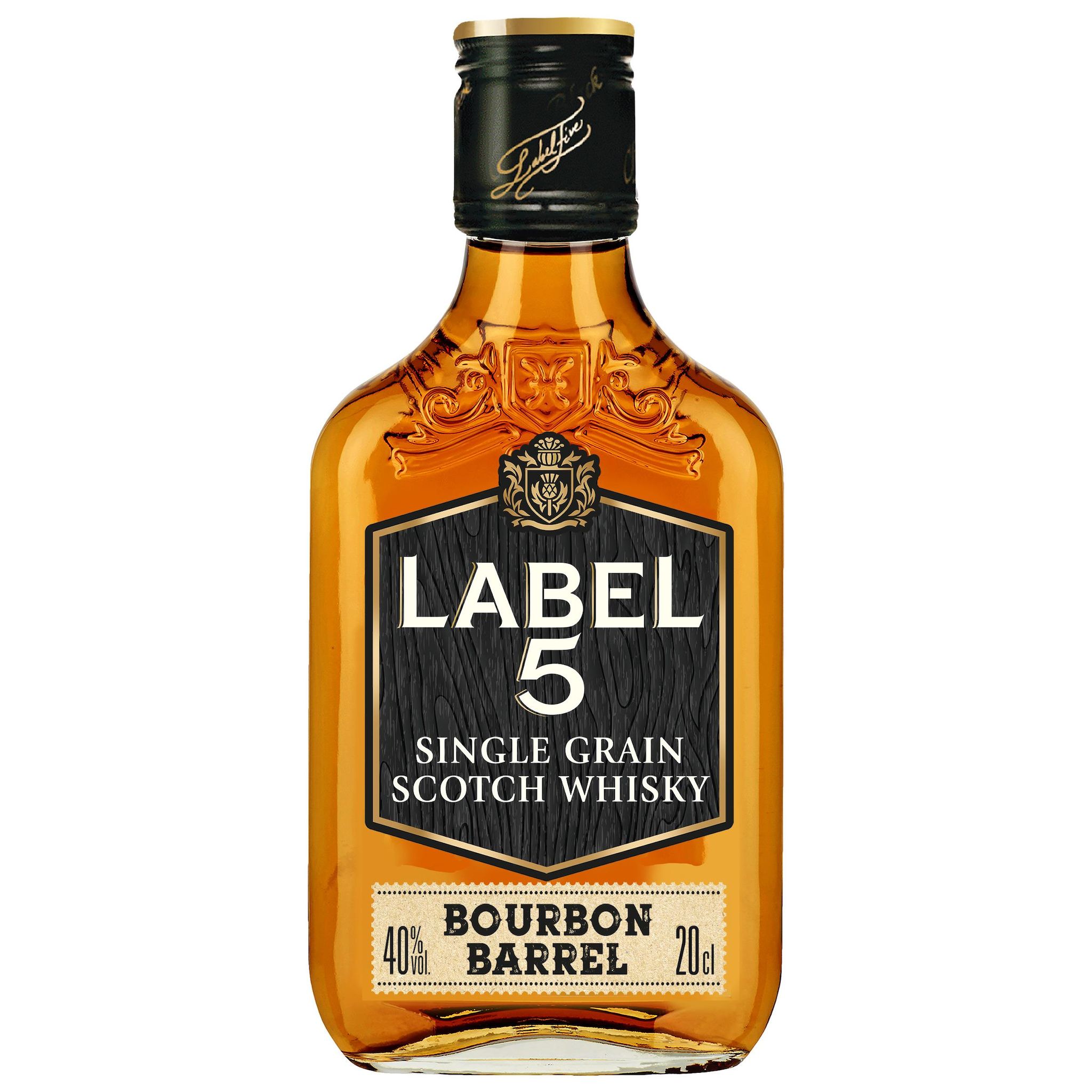 LABEL 5 Whisky single grain scotch Bourbon barrel 40% 20cl