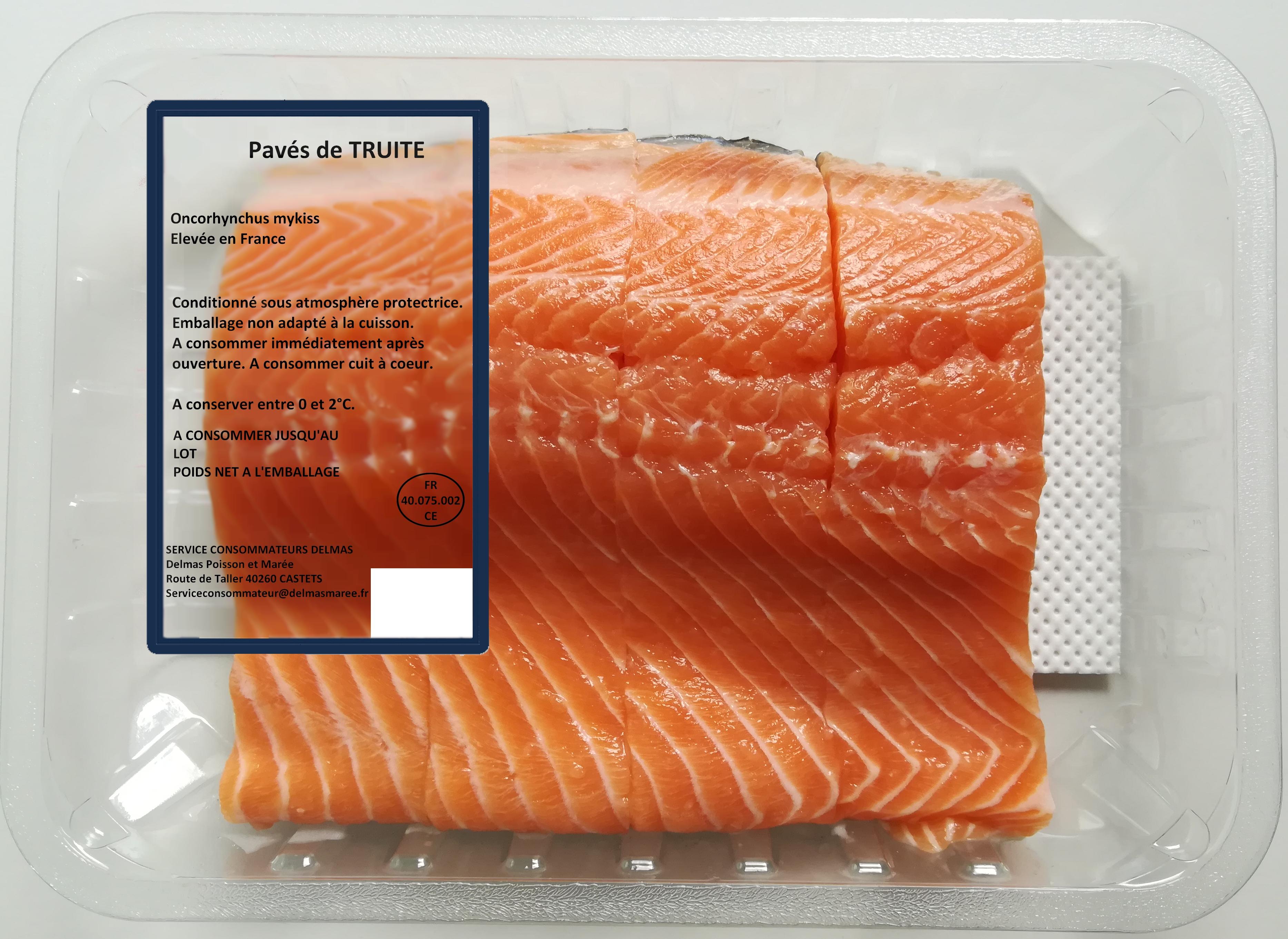 Pavés de truite 4 pièces 480g