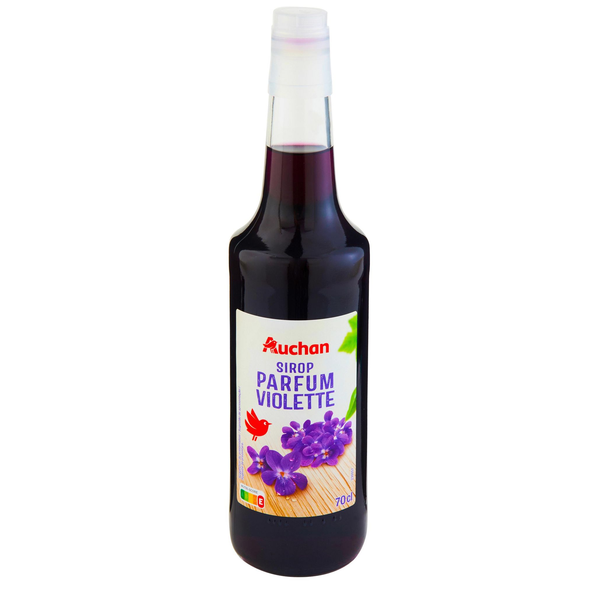 Voir la diapositive 2 : AUCHAN Sirop de violette 70cl