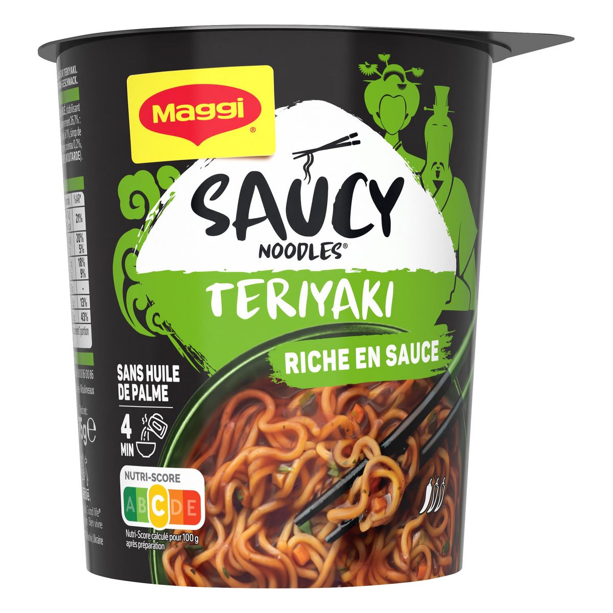 MAGGI Cup nouilles japonaises instantanées saveur teriyaki Saucy Noodles 1 personne 75g