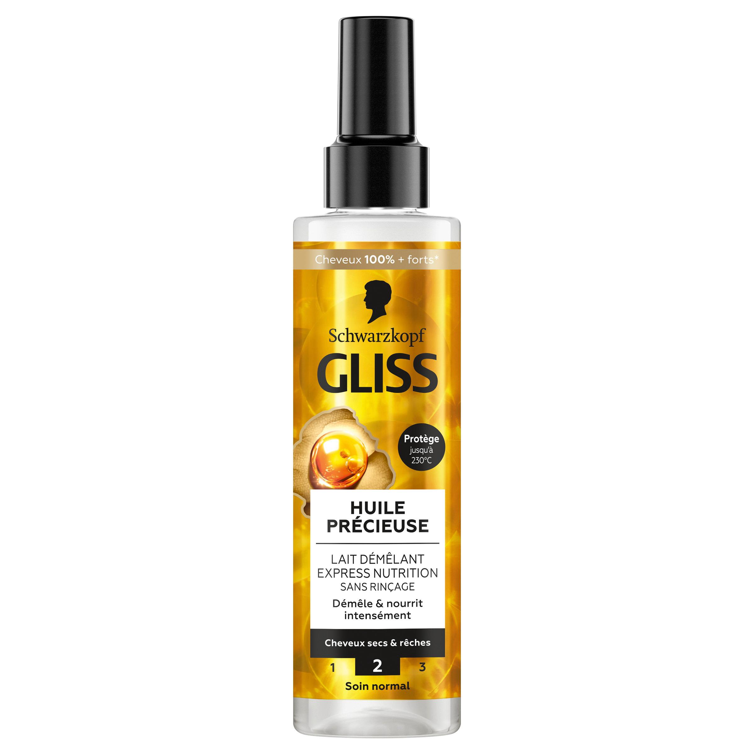 GLISS Huile précieuse Lait démêlant express nutrition sans rinçage 200ml