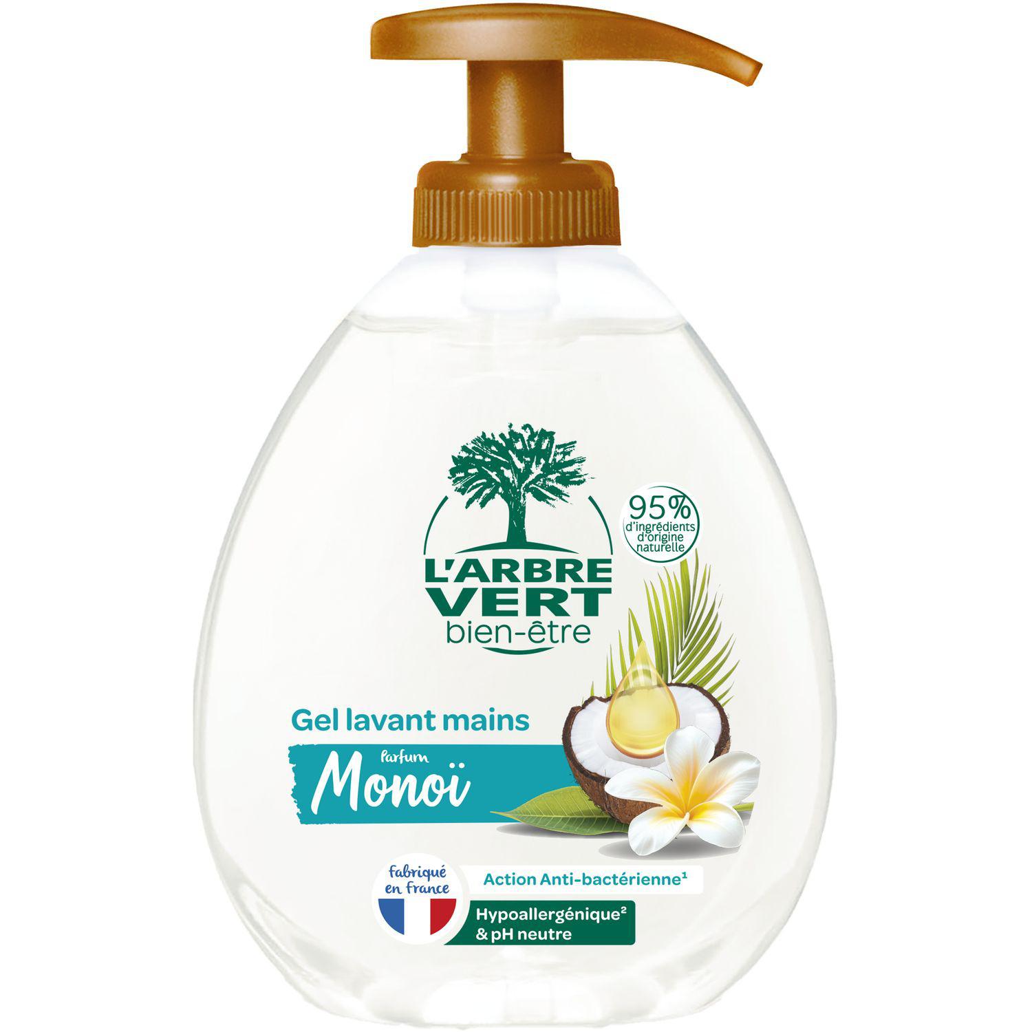Voir la diapositive 2 : L'ARBRE VERT Gel lavant mains parfum Monoï 300ml