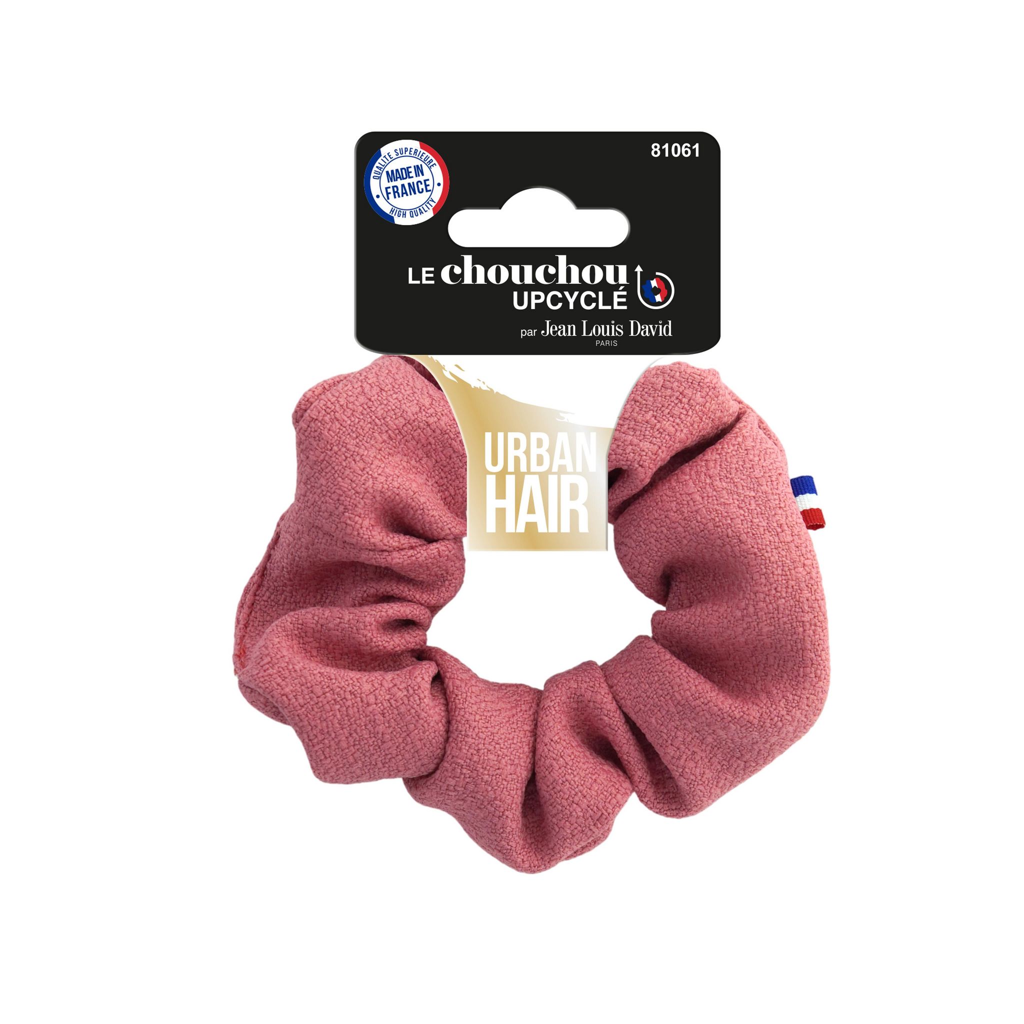 Voir la diapositive 2 : JEAN LOUIS DAVID Chouchou upcyclé uni couleur aléatoire 1 pièce