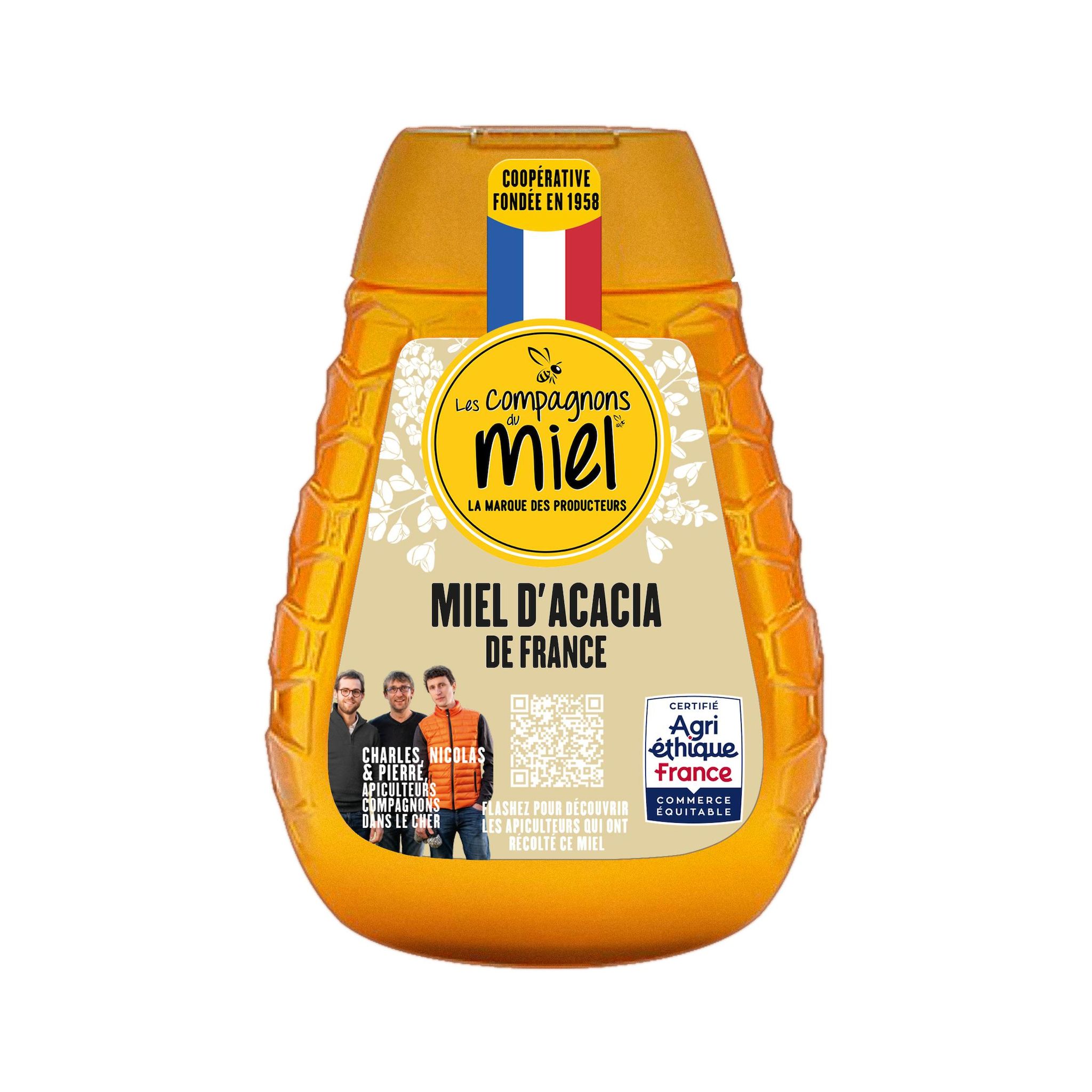 LES COMPAGNONS DU MIEL Miel d'acacia de France 250g