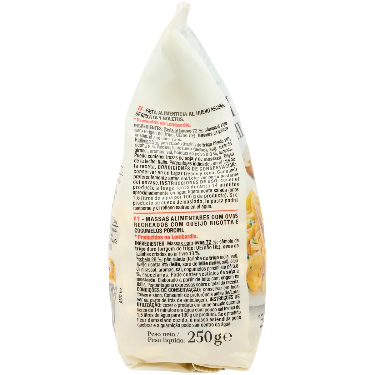 AUCHAN TAVOLA IN ITALIA Pâtes Tortellini ricotta funghi 250g