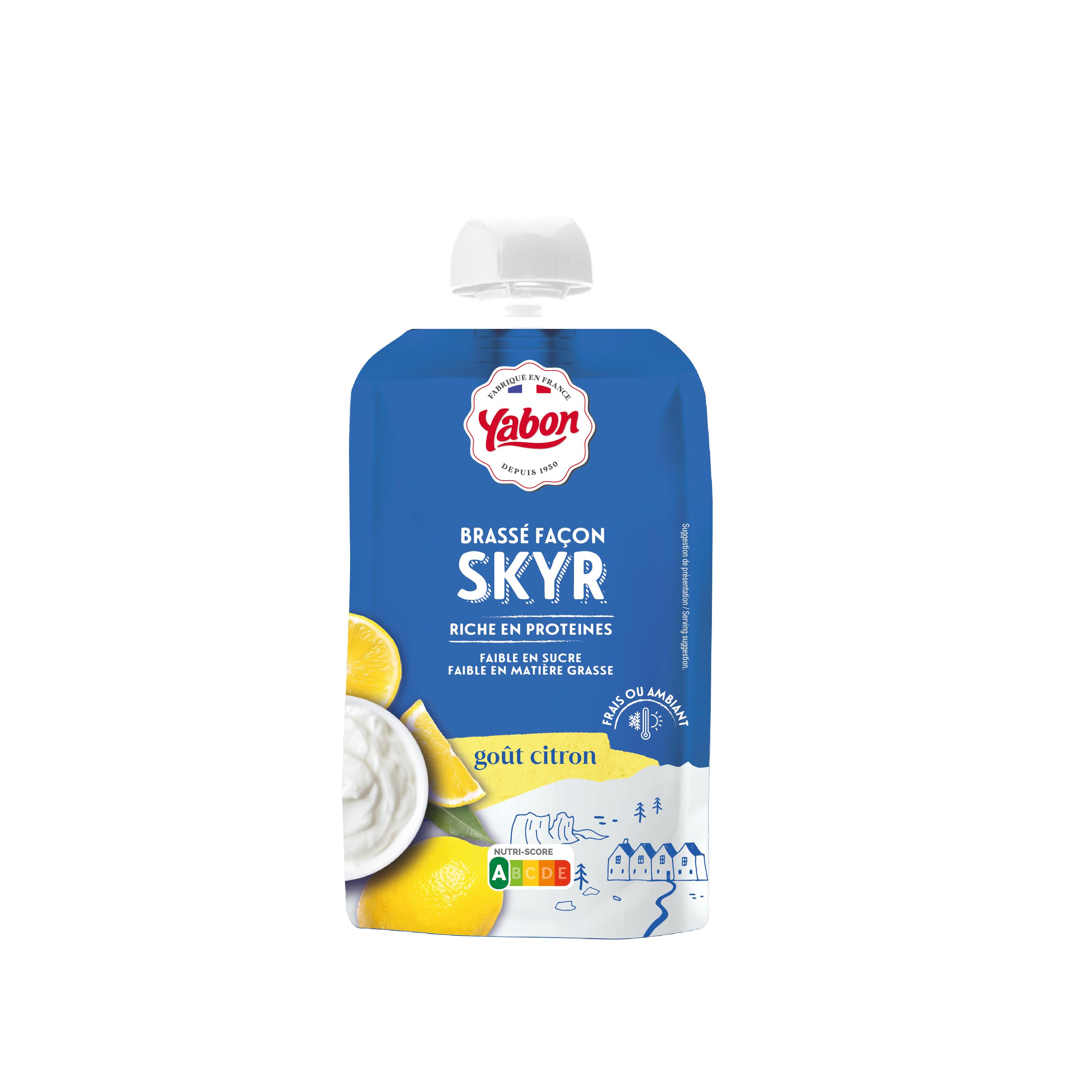 YABON Brassé façon sky gout citron riche en protéines 120g