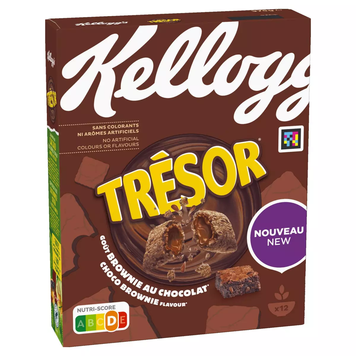KELLOGG'S Céréales Trésor goût brownie au chocolat 12 portions 375g