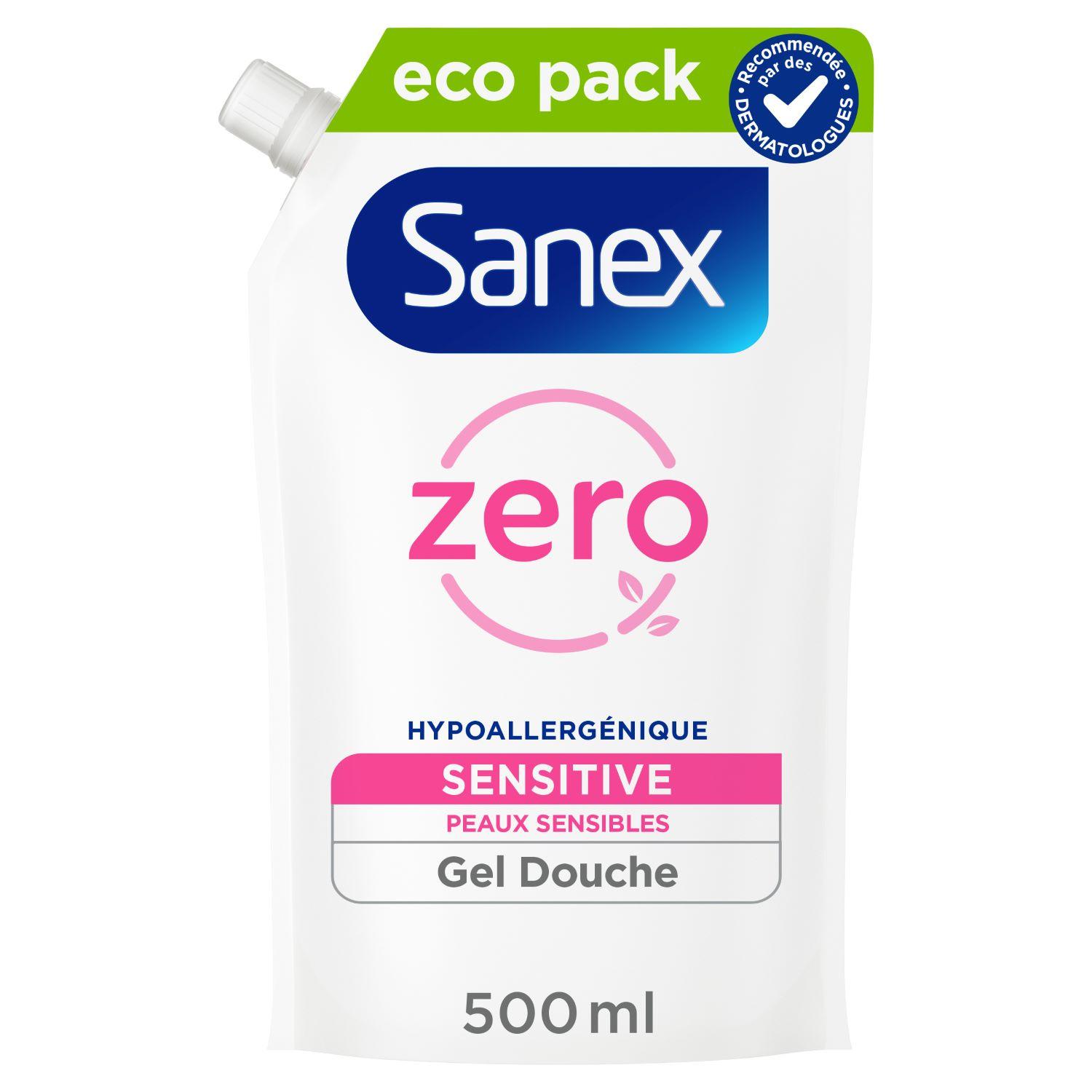 Voir la diapositive 2 : SANEX Recharge gel douche zero sensitive 500ml