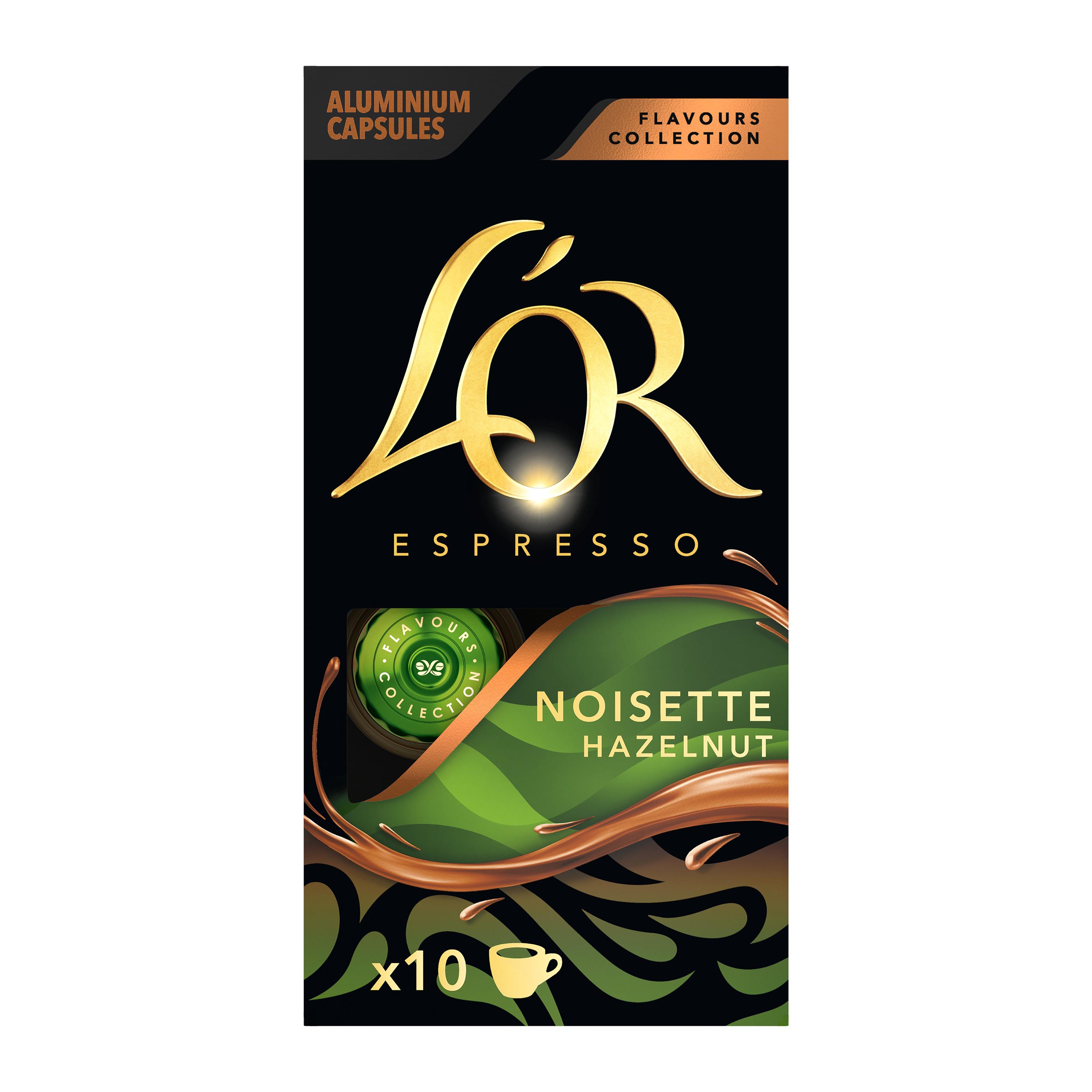 Voir la diapositive 2 : L'OR Capsules de café espresso saveur noisette compatibles Nespresso 10 capsules 52g