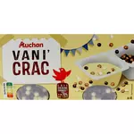 AUCHAN Vani'Crac Crème dessert à la vanille et billes 3 chocolats 4x117g