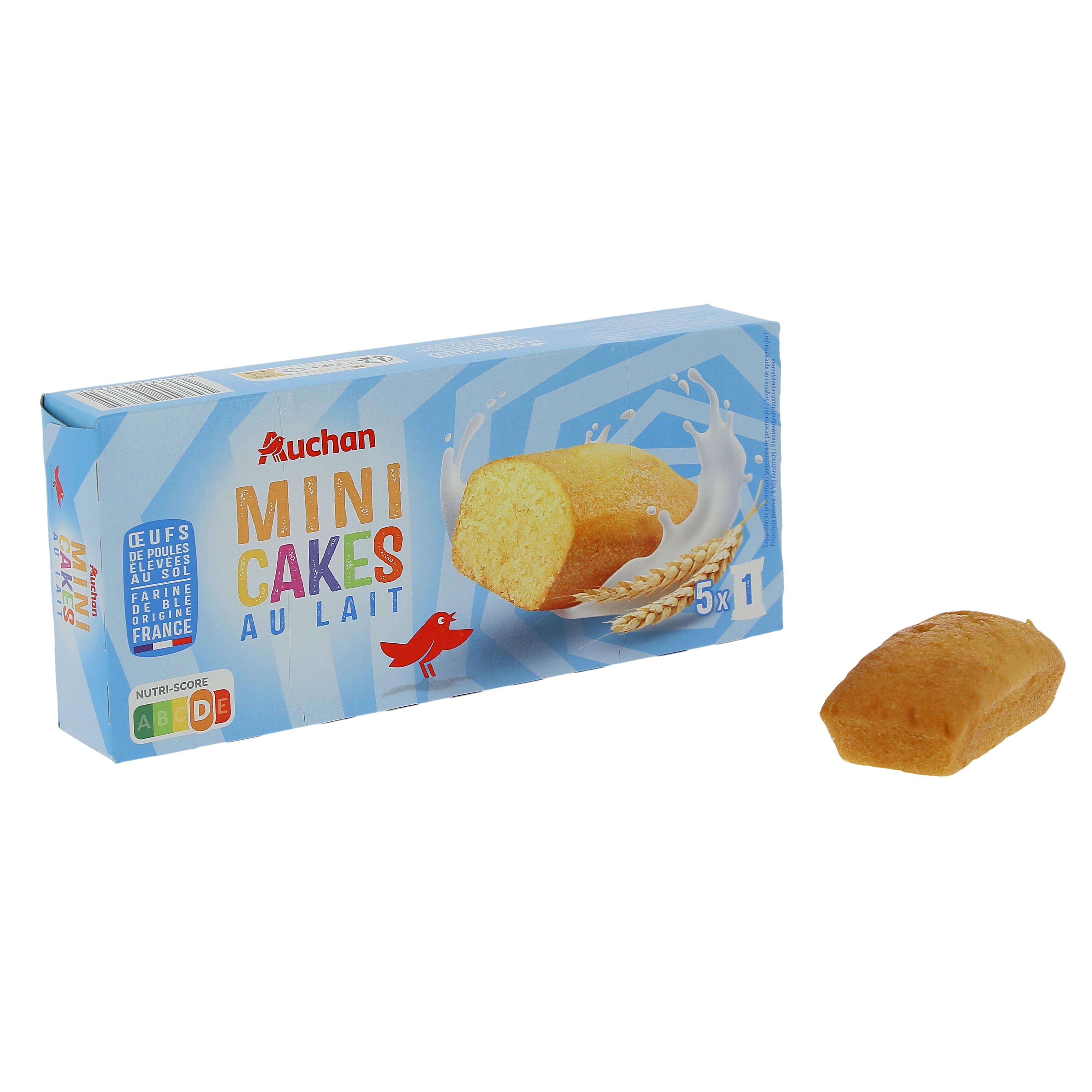 Voir la diapositive 4 : AUCHAN Mini cakes au lait sachets individuels 5 cakes 135g