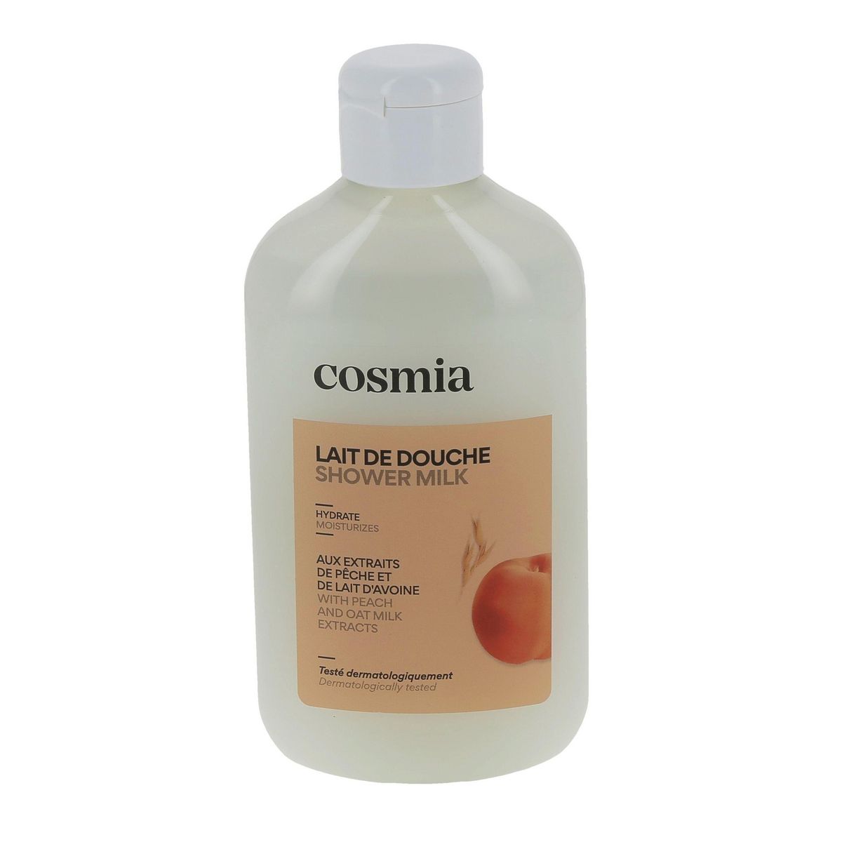 COSMIA Lait de douche extraits de pêche et de lait d'avoine 250ml