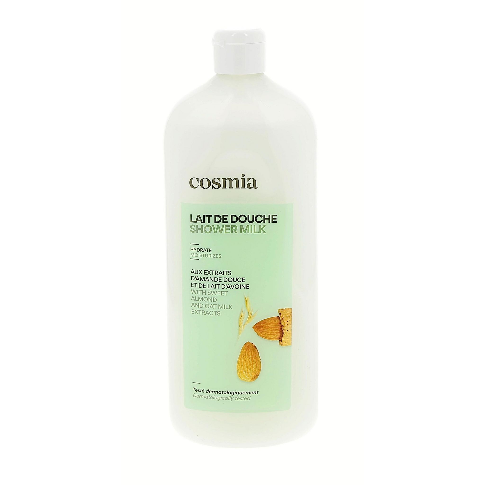 Voir la diapositive 3 : COSMIA Lait de douche hydratant aux extraits d'amande douce et de lait d'avoine 750ml