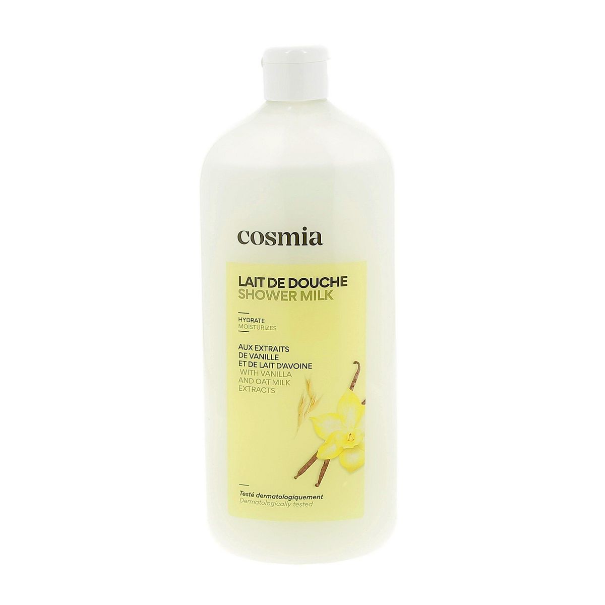 COSMIA Lait de douche hydratant aux extrait de vanille et de lait d'avoine 750ml