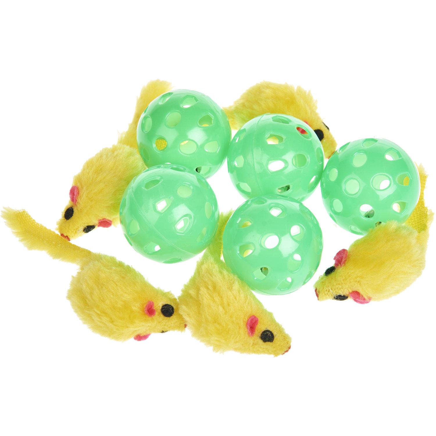AUCHAN Jouet set de 10 souris avec balle 1 pièce