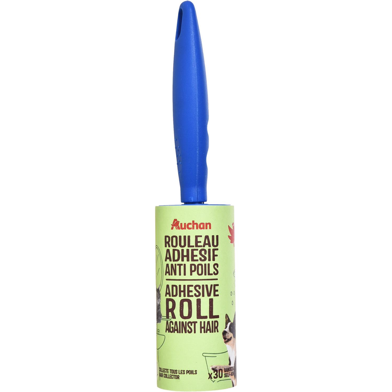 AUCHAN Brosse rouleau adhésif anti poils 30 bandes 1 pièce