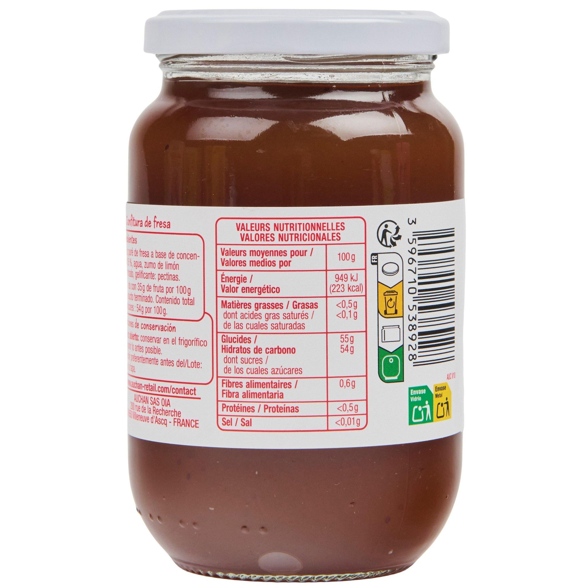 Voir la diapositive 2 : POUCE Confiture à la fraise 450g