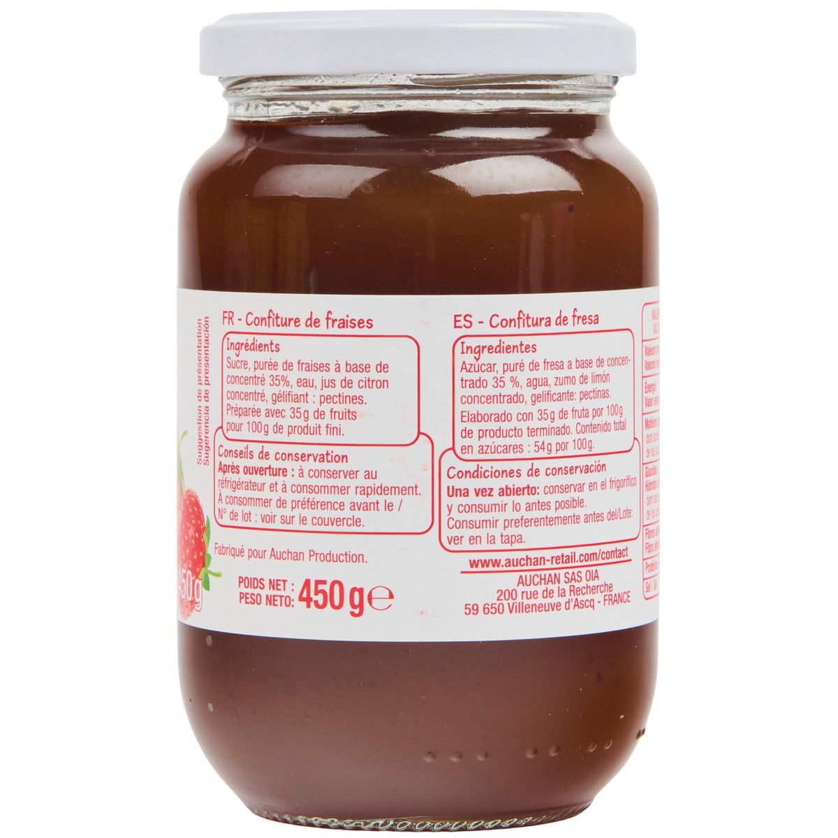POUCE Confiture à la fraise 450g