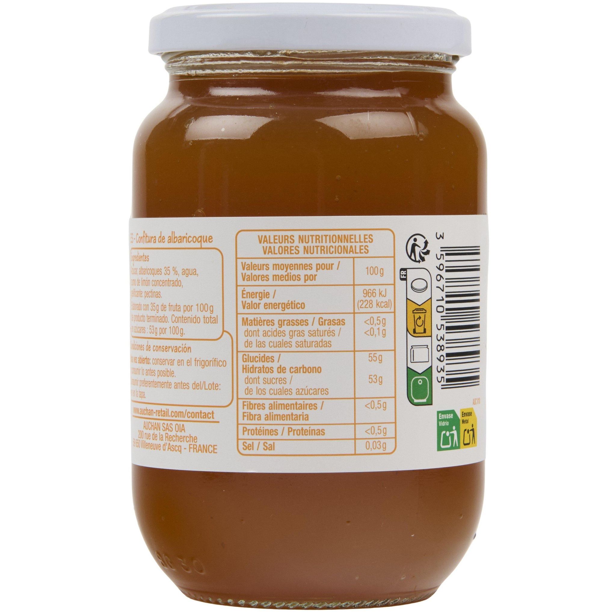 Voir la diapositive 4 : POUCE Confiture abricots 450g
