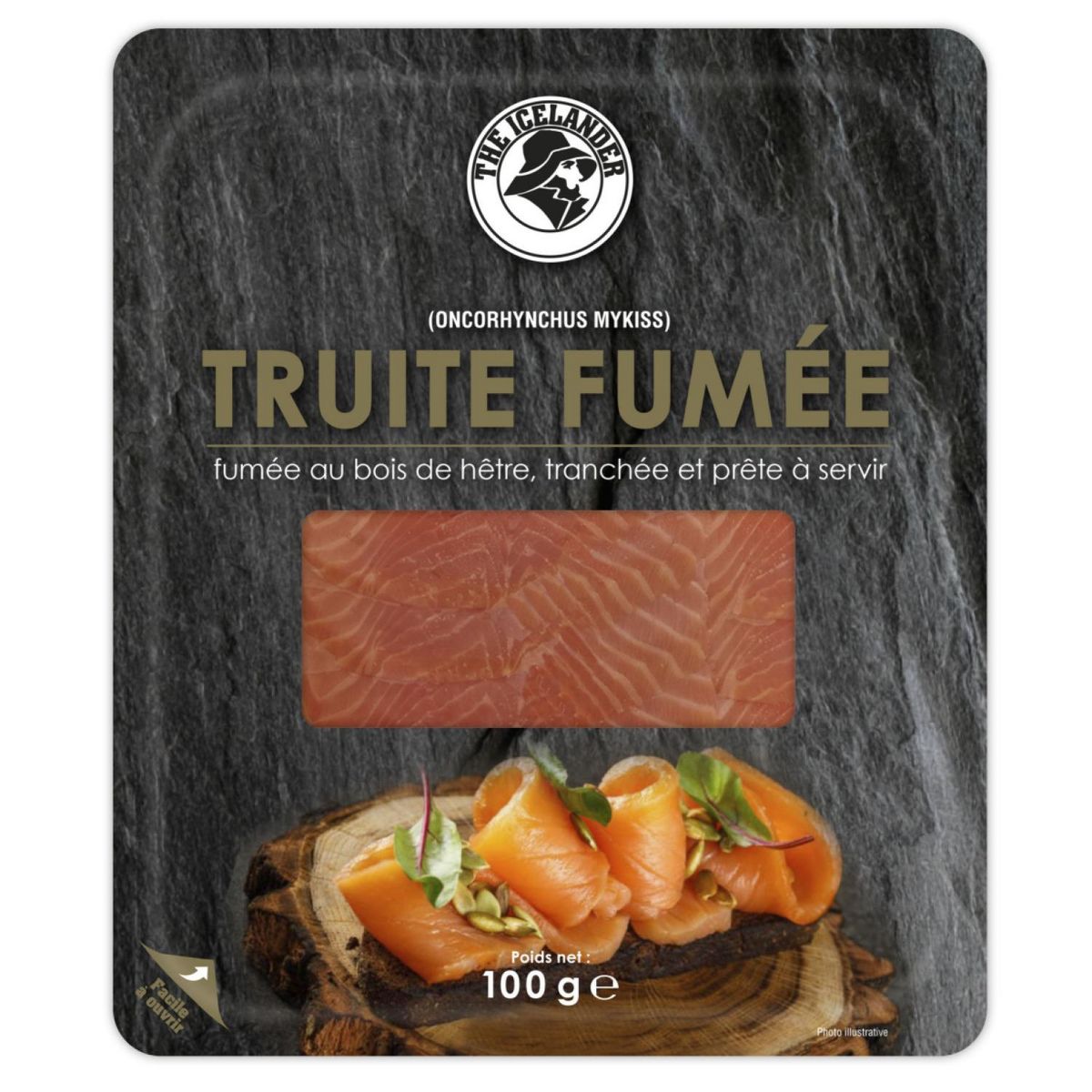 THE ICELANDER Truite fumée 100g