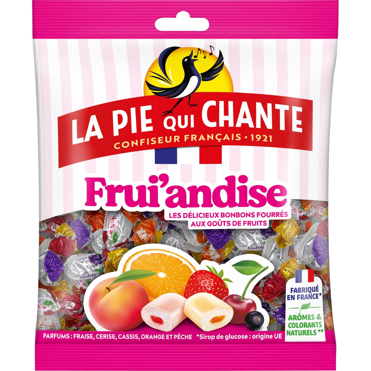 LA PIE QUI CHANTE Bonbons Aromatis s Fourr s Frui andise 250g Pas Cher 