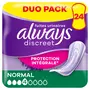 ALWAYS Discreet serviettes fuites urinaires normal 24 serviettes
