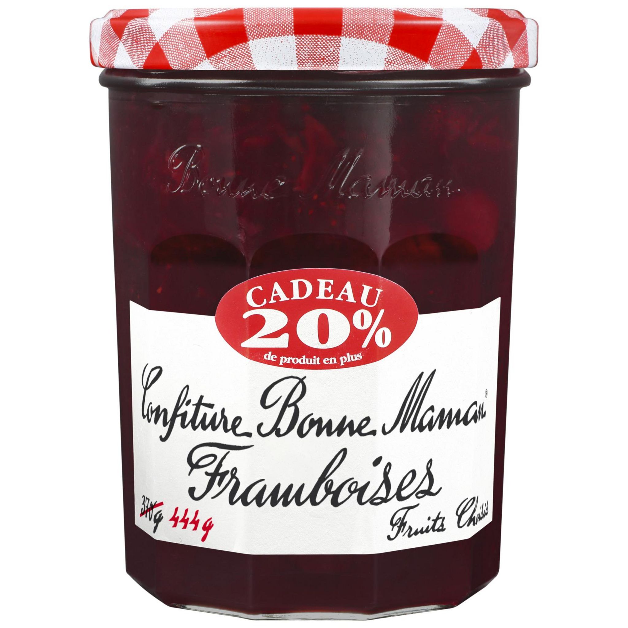 BONNE MAMAN Confiture de framboises 370g + 20% offert 444g