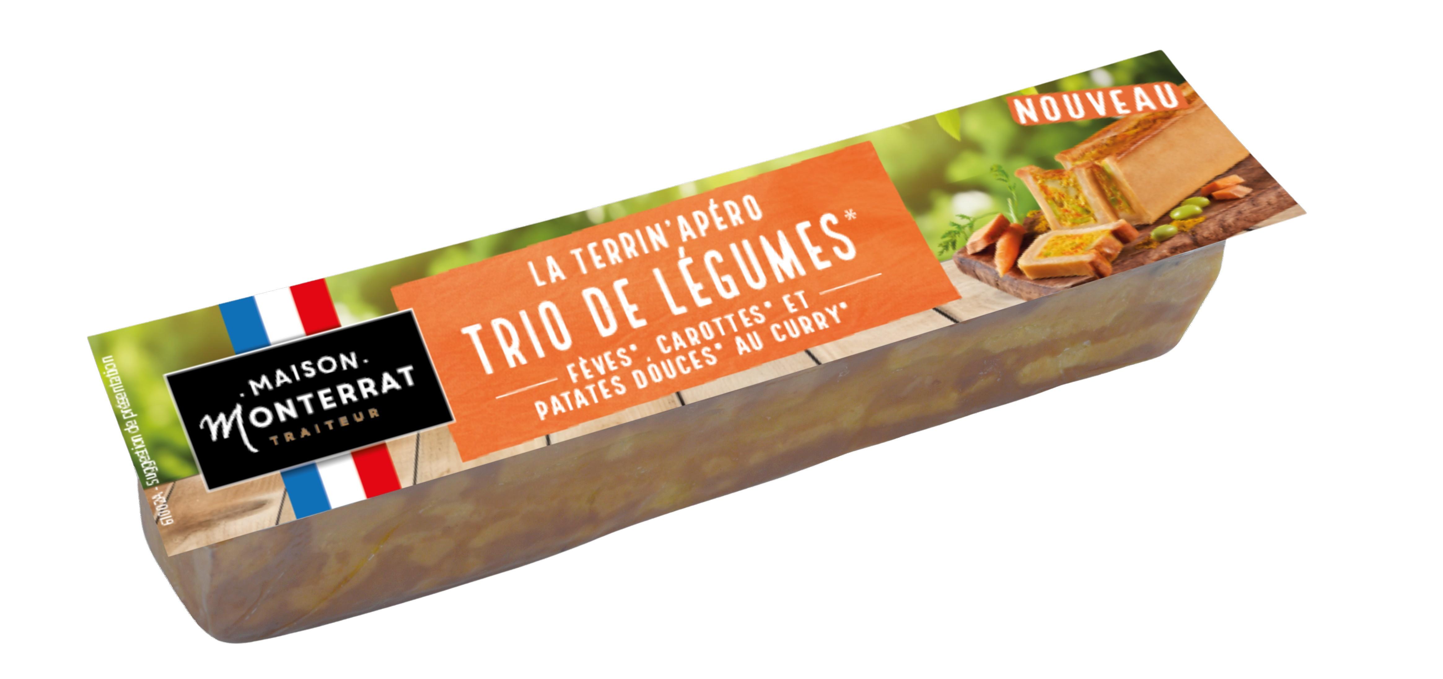 MAISON MONTERRAT Pâté en croûte cocktail trio de légumes 450g
