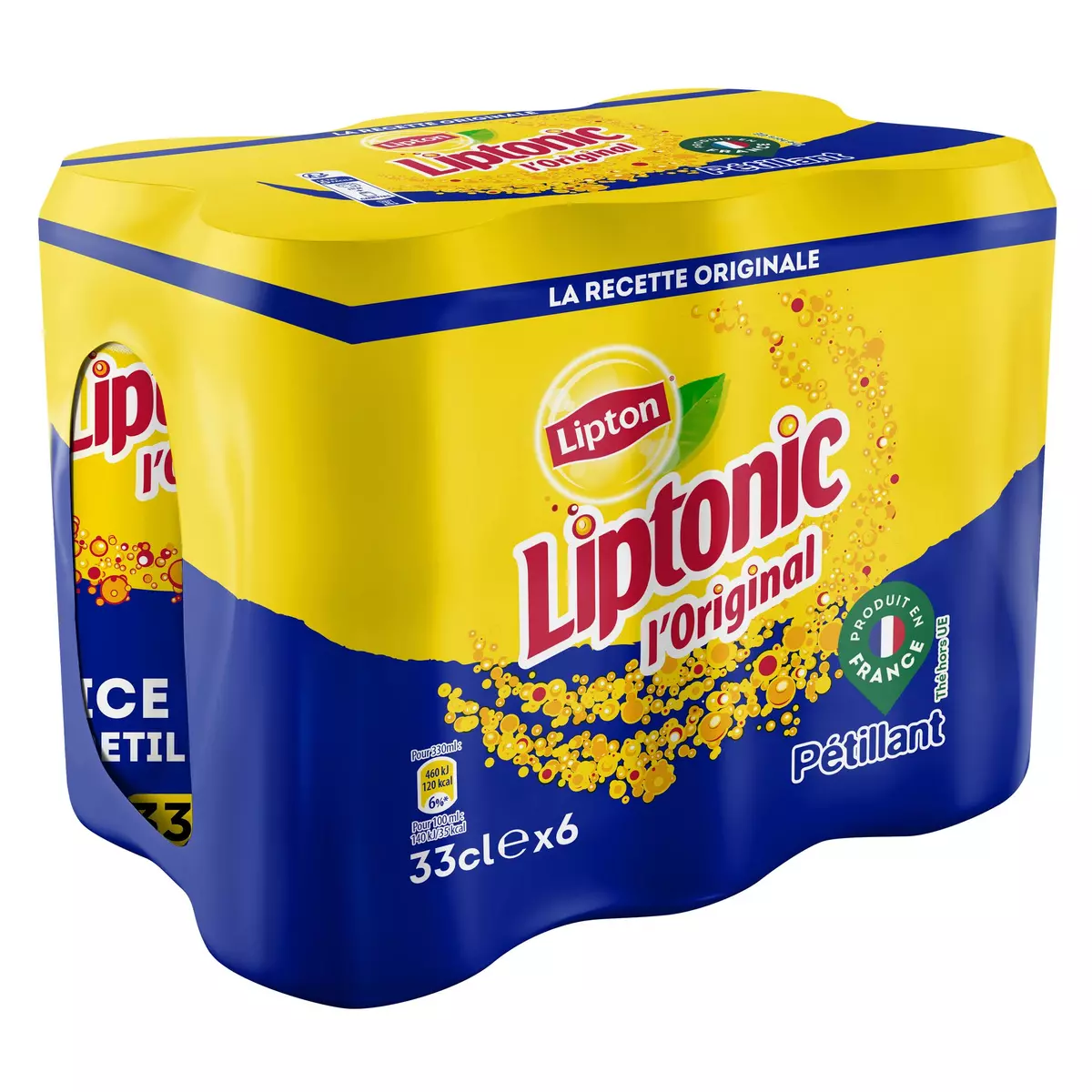 LIPTON Liptonic Boisson gazeuse à base de thé boîtes 6x33cl
