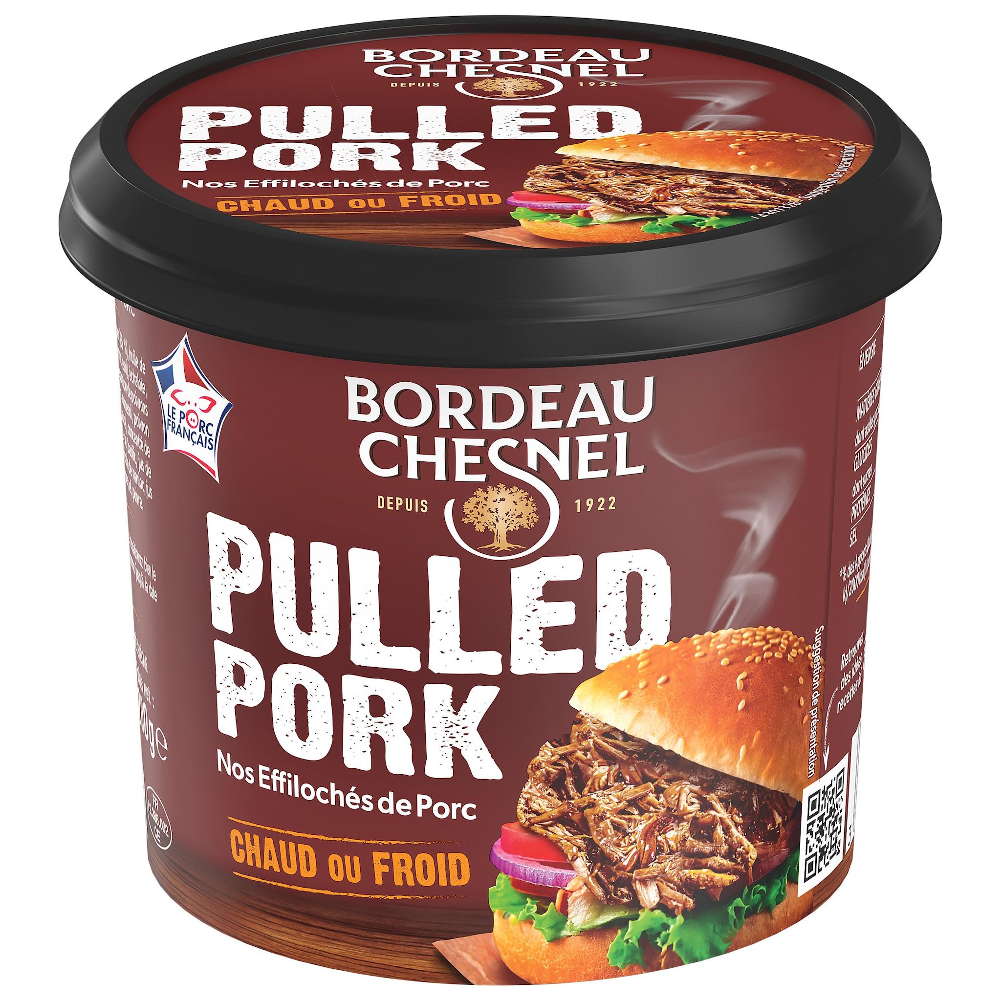 BORDEAU CHESNEL Nos effilochés de porc pulled pork 200g