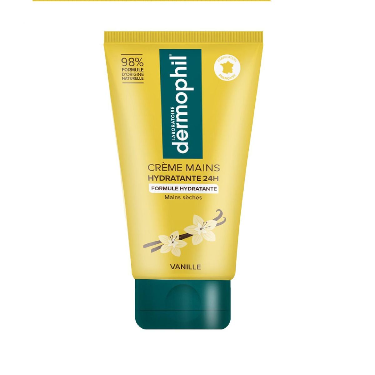 DERMOPHIL Crème mains hydratante 24H vanille mains sèches 75ml