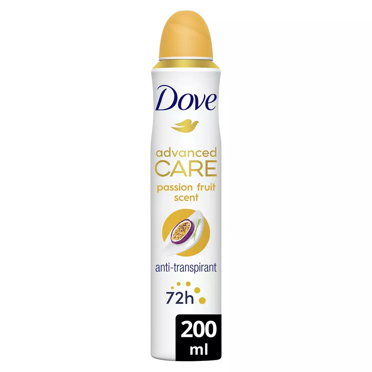 DOVE Advanced Care Déodorant spray femme 72h anti-transpirant parfum fruit de la passion 200ml