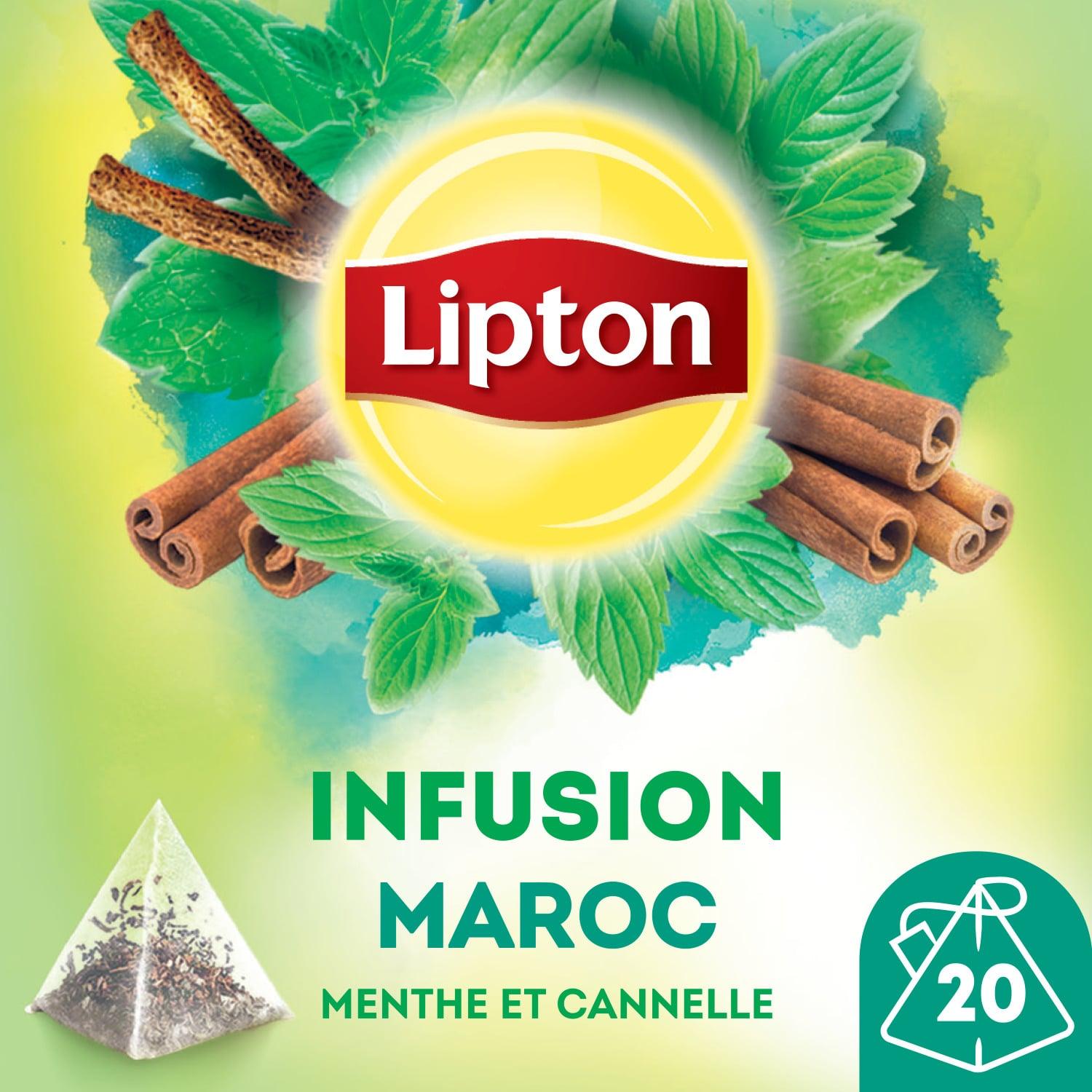 Voir la diapositive 2 : LIPTON Infusion Voyage au Maroc menthe et cannelle 20 sachets 40g