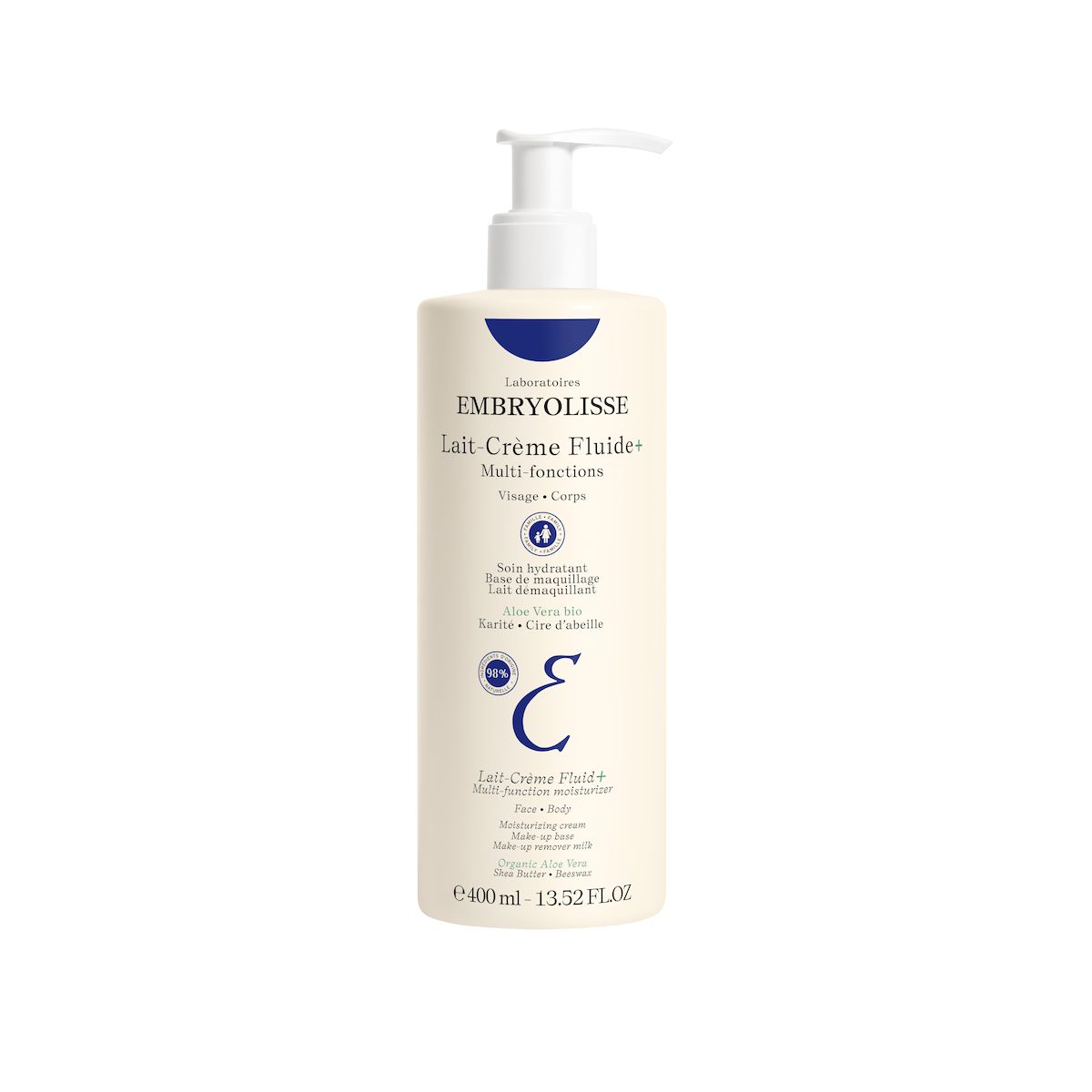 EMBRYOLISSE Lait-crème fluide hydratant corps et visage 400ml
