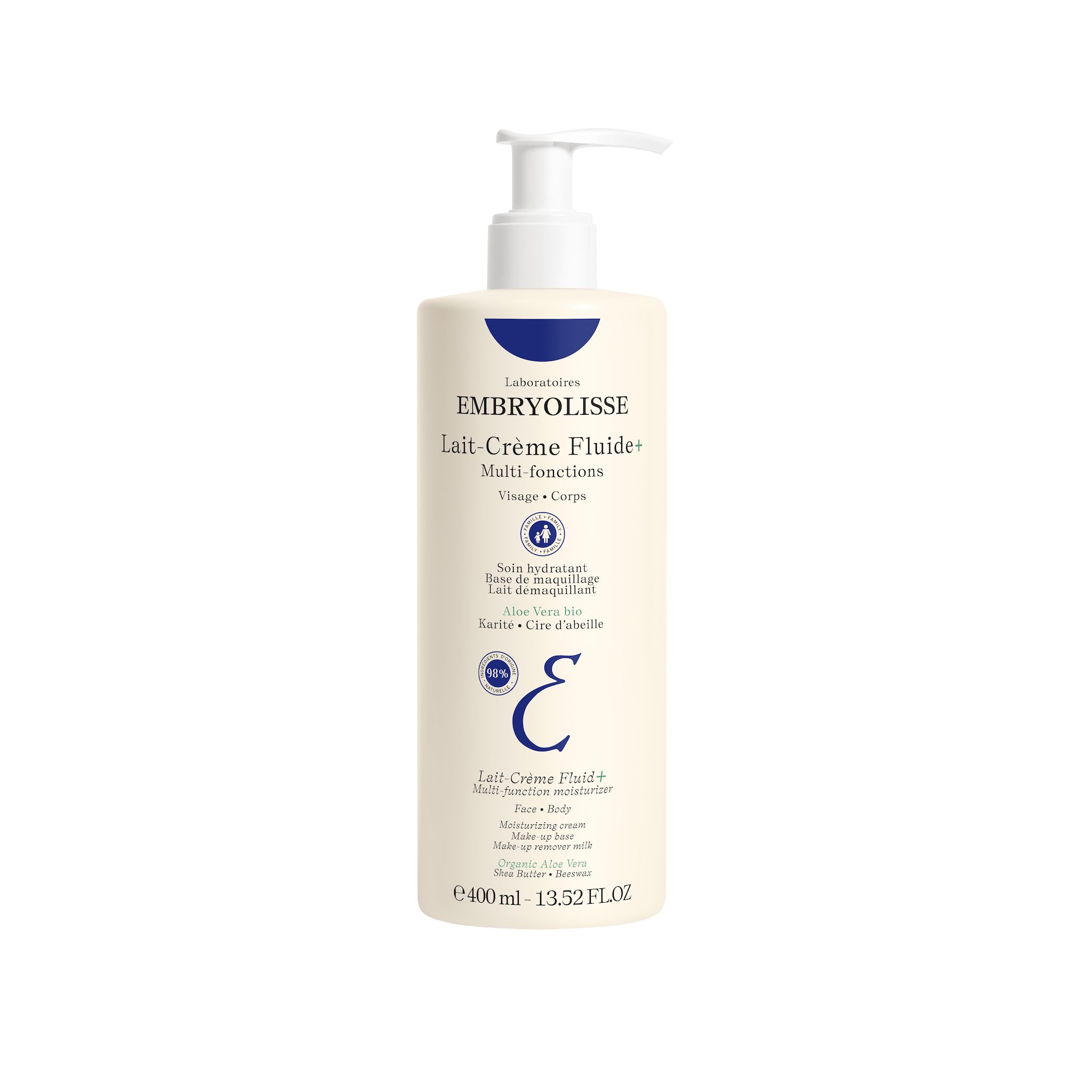 Voir la diapositive 2 : EMBRYOLISSE Lait-crème fluide hydratant corps et visage 400ml