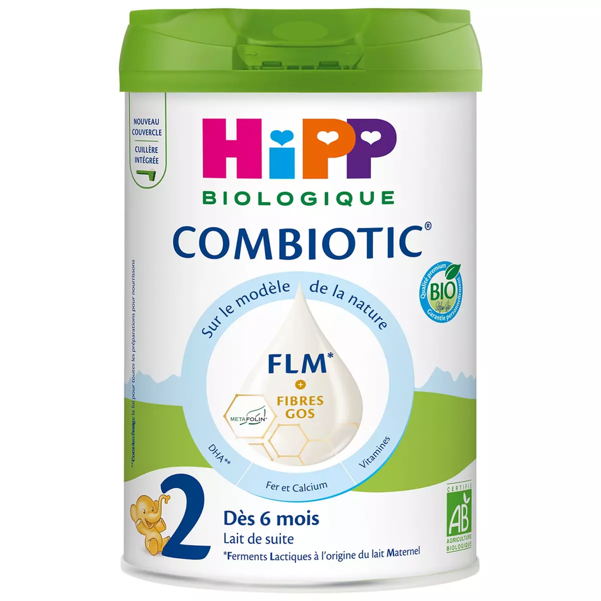 HIPP Combiotic FLM Lait de suite 2ème âge bio en poudre dès 6 mois 800g