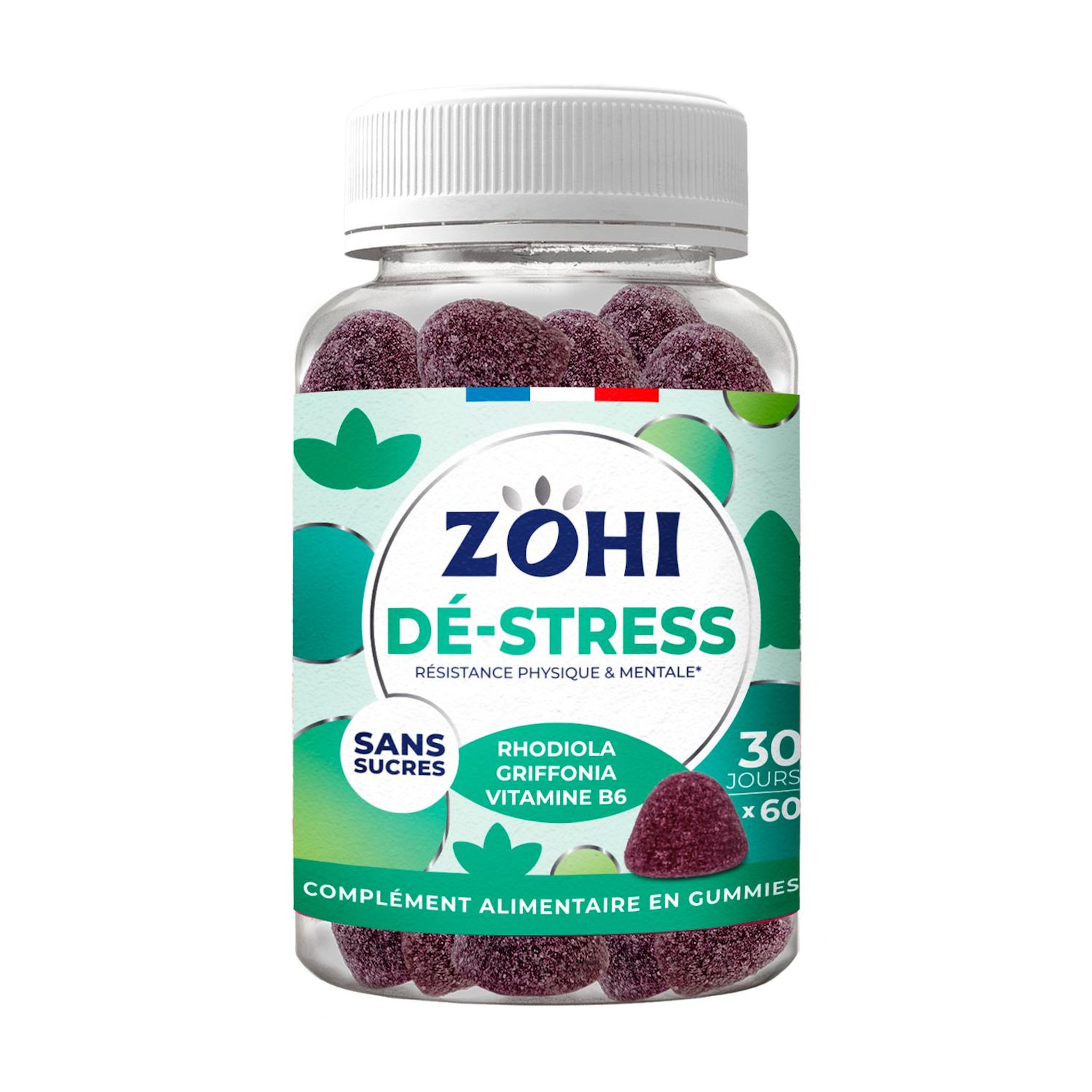 Voir la diapositive 2 : ZOHI Complément alimentaire Dé-stress goût fruits des bois sans sucres en pilules 60 bonbons 180g