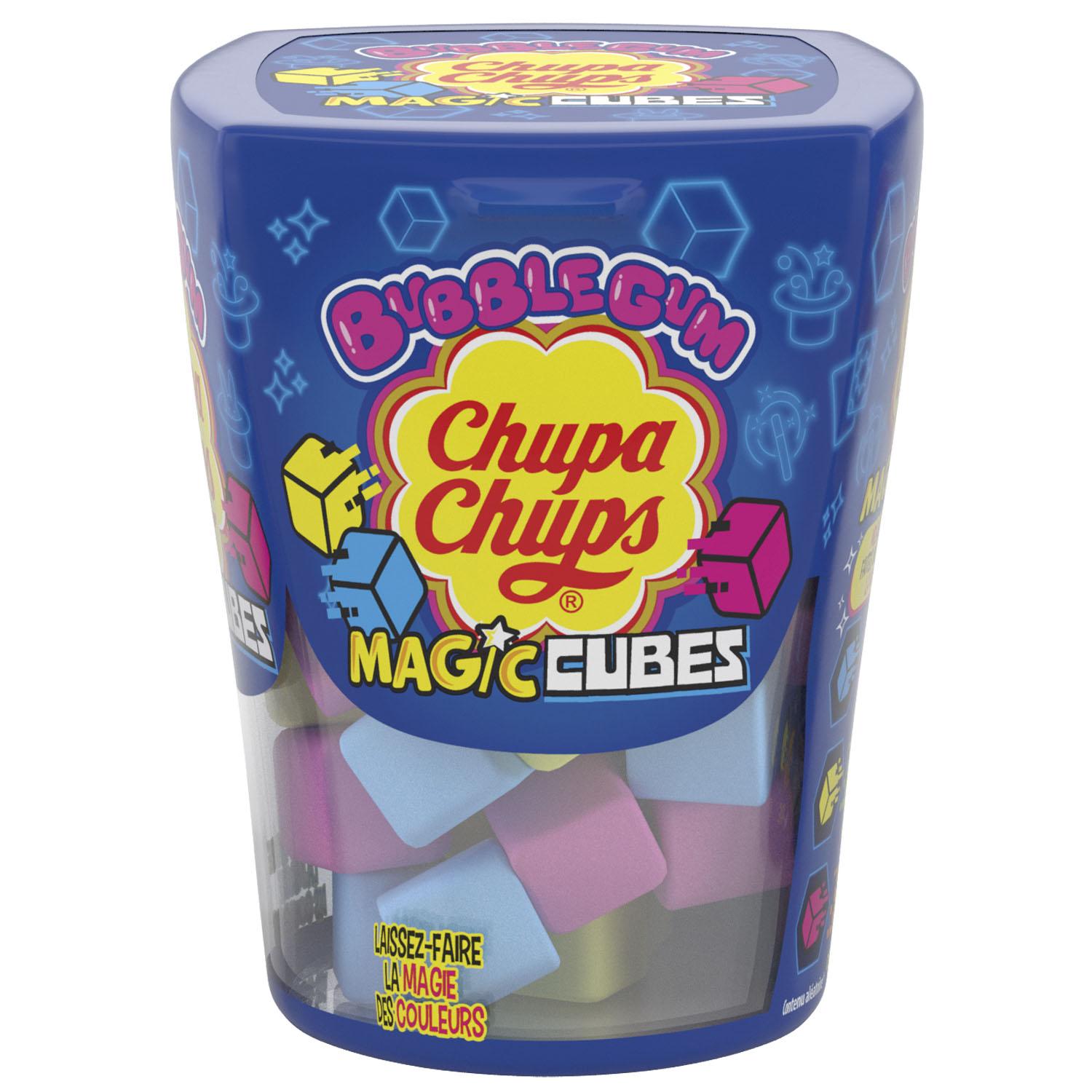 Voir la diapositive 2 : CHUPA CHUPS Bonbons bubble gum magic cube 86g