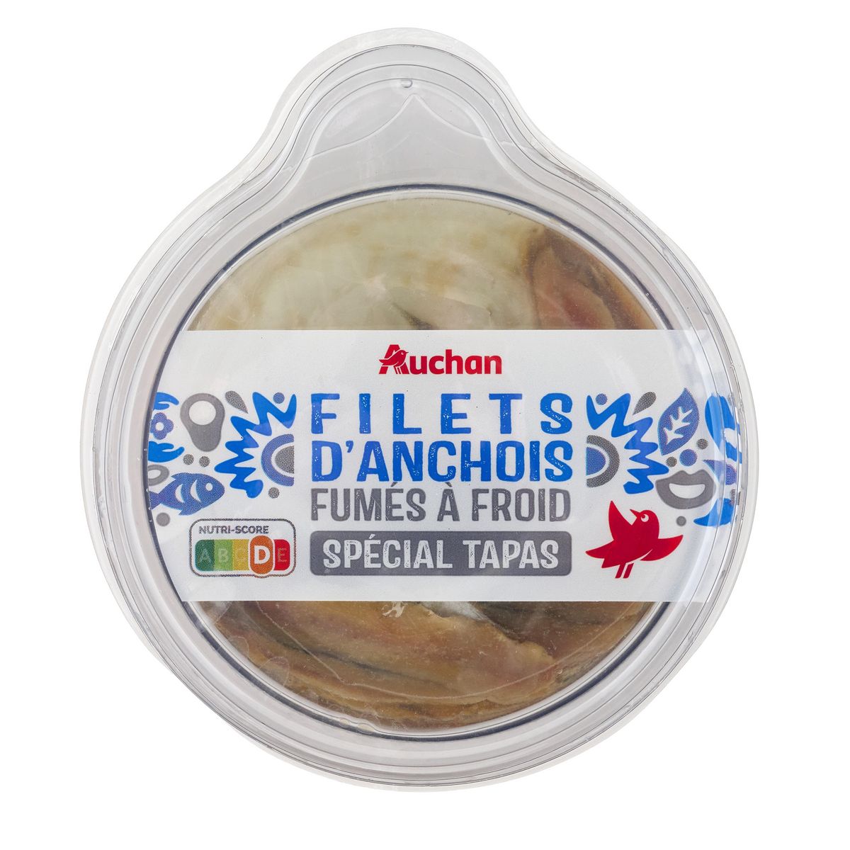 AUCHAN Filet d'anchois fumés à froid spécial tapas 70g