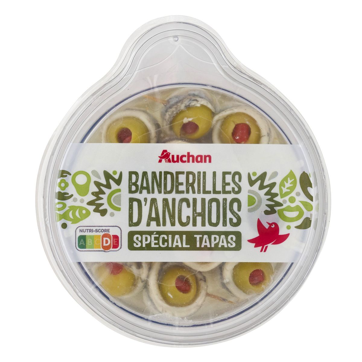 AUCHAN Banderilles d'anchois 120g