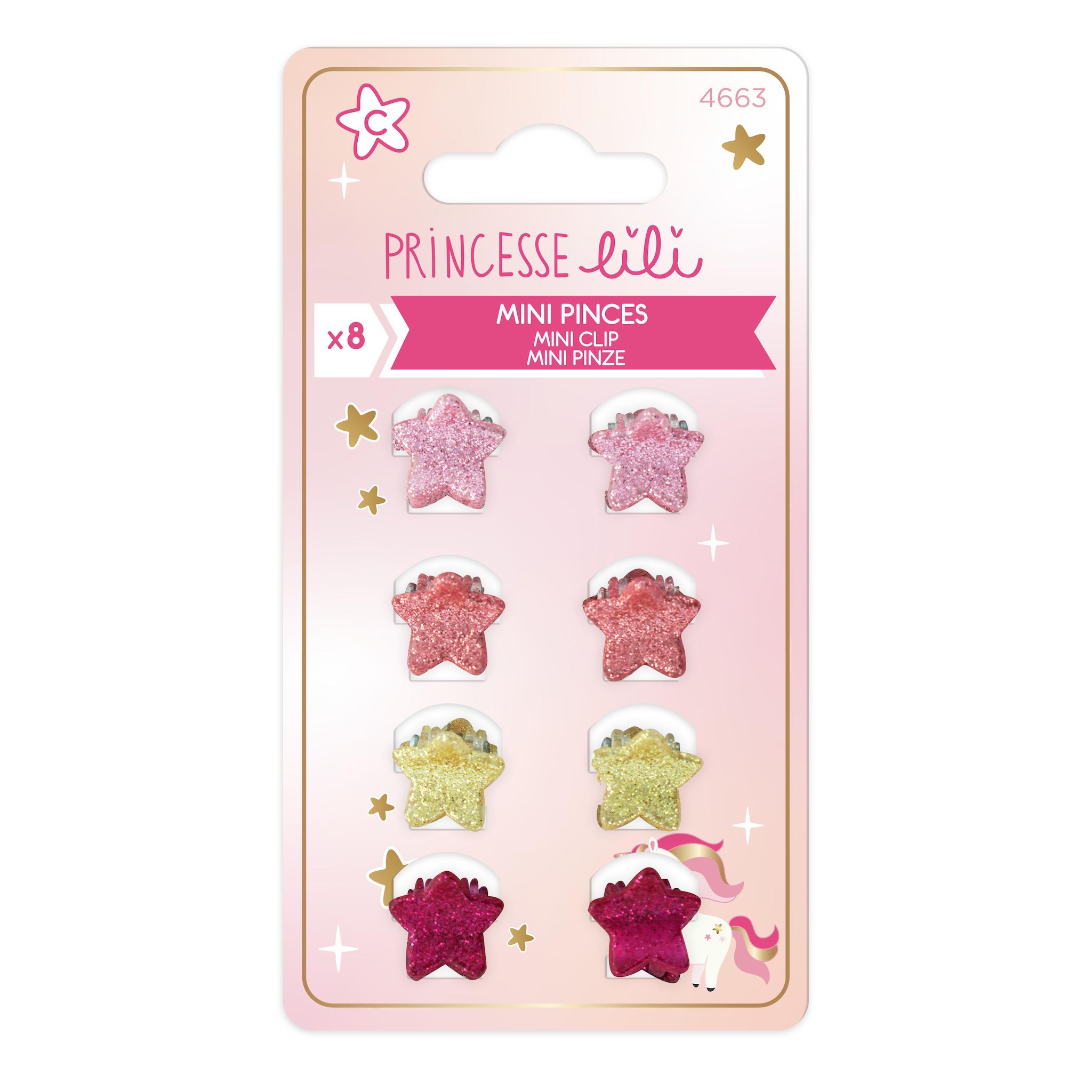 PRINCESSE LILI Mini pinces à cheveux enfant 8 pièces