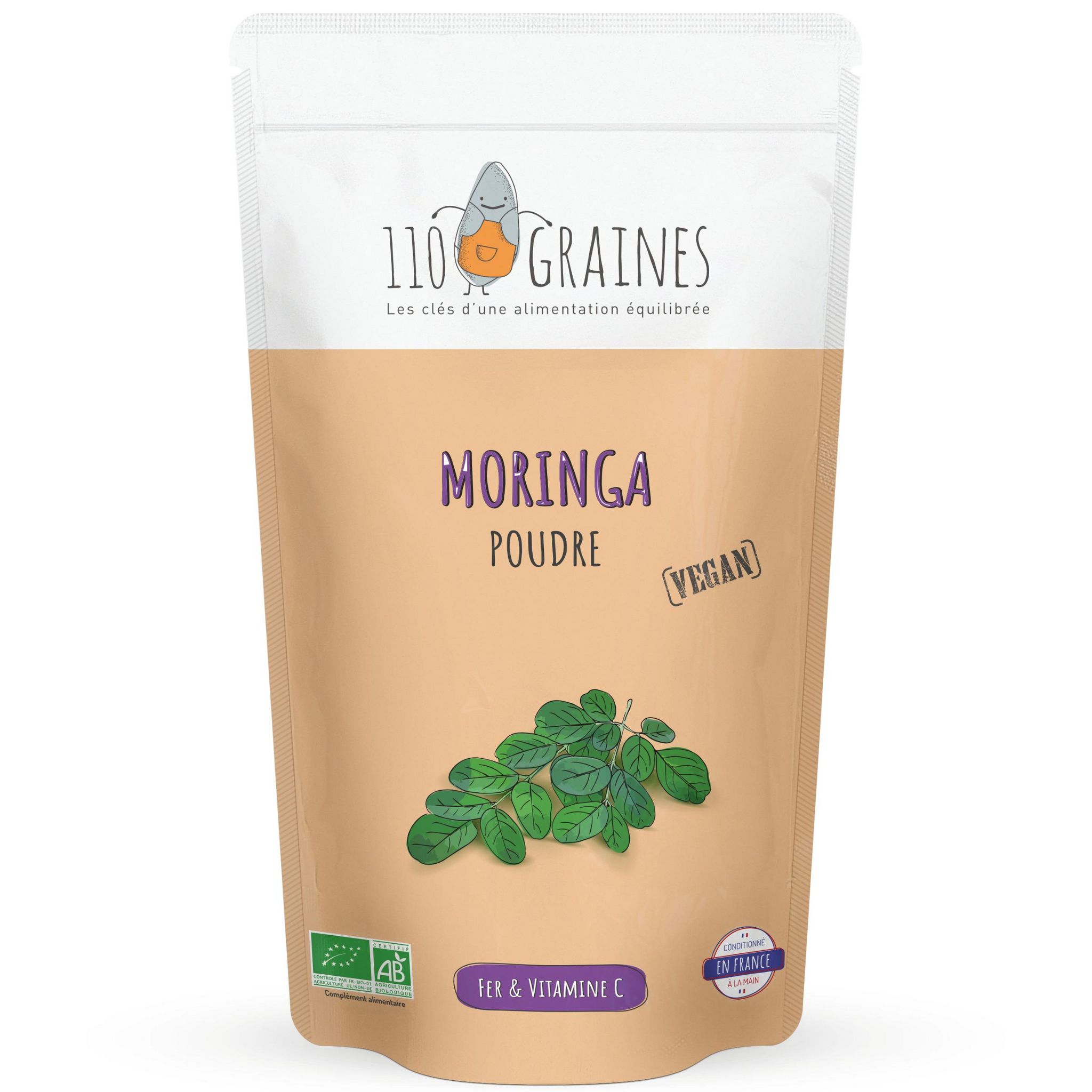 110 GRAINES Moringe bio en poudre 200g