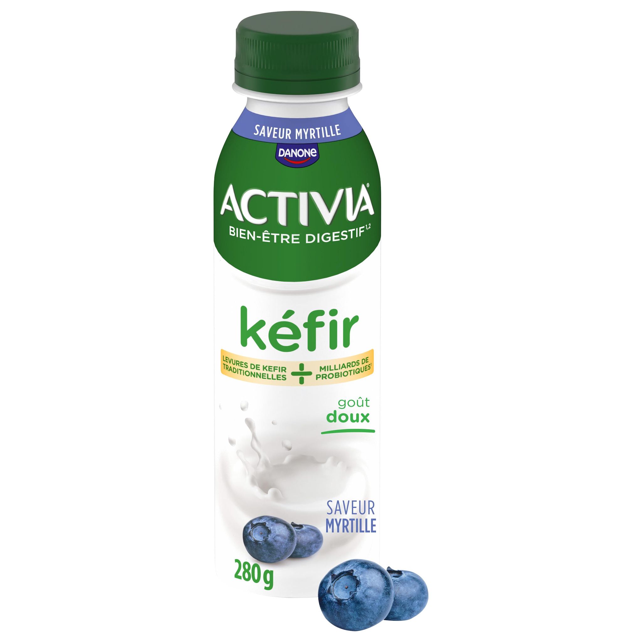 Voir la diapositive 2 : ACTIVIA Yaourt à boire kéfir myrtille 280ml